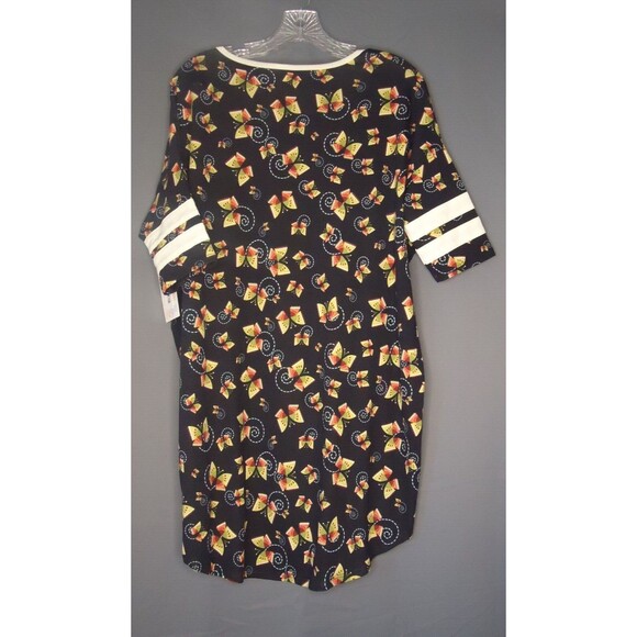 LulaRoe Irma Tunic Women's Small Multicolored Butterfly Print Hi Low Hem - Picture 6 of 6